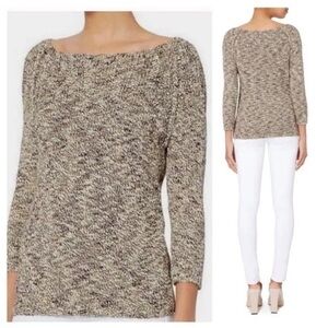 Brochu‎ Walker Marled Linen Blend Knit Sweater – Size Small